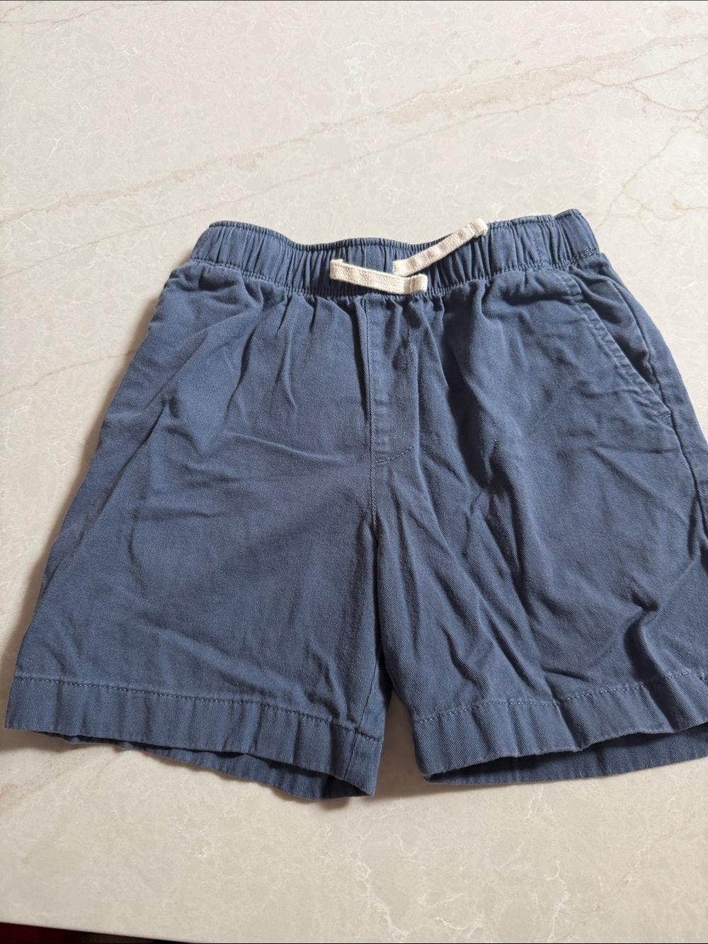 Crewcuts Navy Cotton Elastic-Waist Shorts